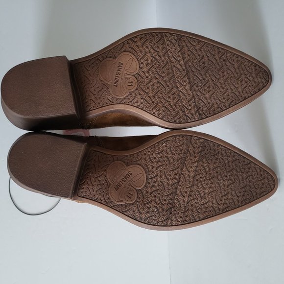 Sam & Libby Womens Shoes Size 11 Breanna Western Boot Cowboy Toffee Side Zip NWT - Picture 12 of 15